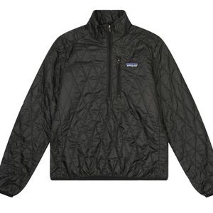 Patagonia Womens Nano Quilted Puffer Black Pullover Jacket Size Large